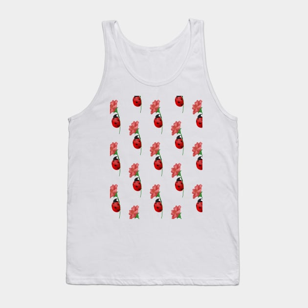 Ladybug pattern Tank Top by Juliana Costa